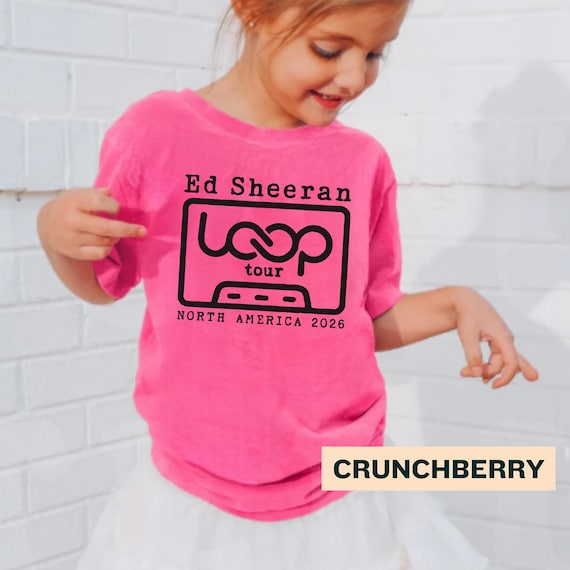 Ed Sheeran Loop Tour Kids T-shirt -DTF Print– North America 2026