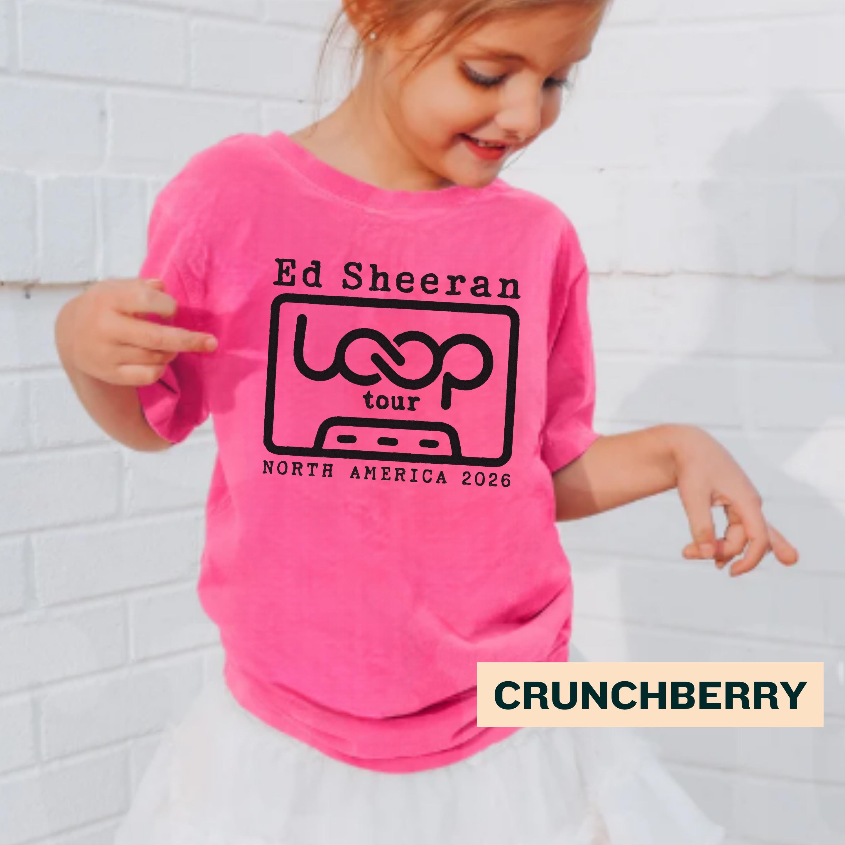 Ed Sheeran Loop Tour Kids T-shirt -DTF Print– North America 2026