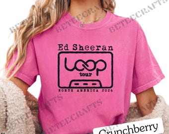 Ed Sheeran Loop Tour T-Shirt –DTF Print- North America 2026 Concert Graphic | S–5XL
