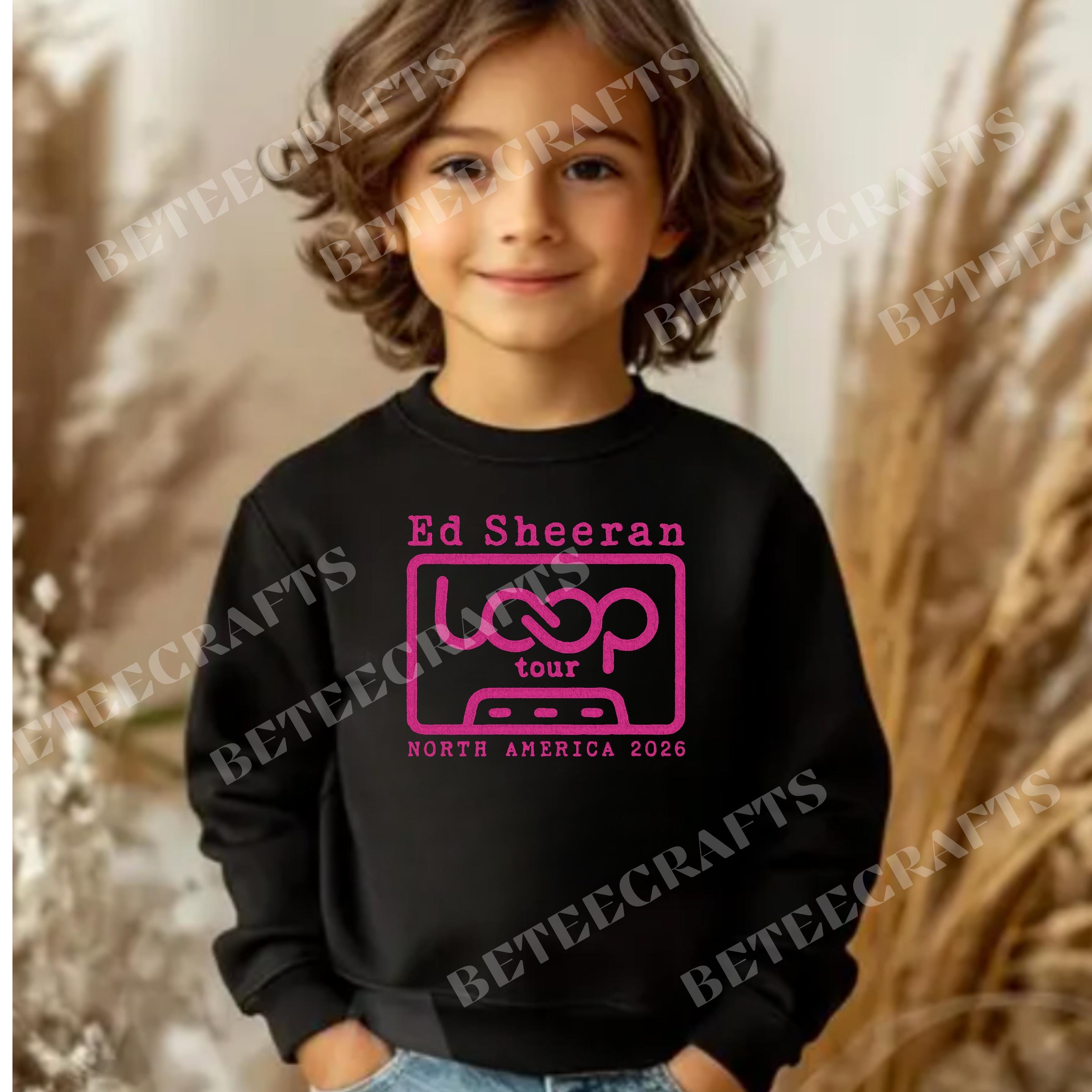 Ed Sheeran Stage Photo Official T-Shirt - Unisex Black Crew Neck Tee (Size XL)