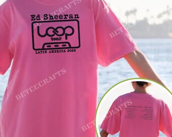 Ed Sheeran Loop Tour T-Shirt –DTF Print- Latin America 2026 Concert Graphic | XS–5XL