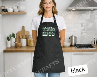 Kitchen Apron – Cotton/Poly Blend | Adjustable Strap | Pockets | Unisex