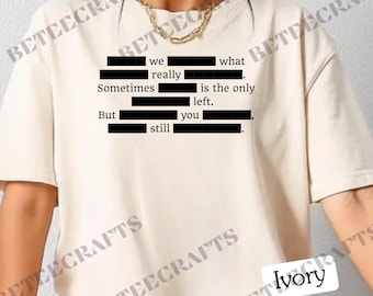 Redacted the Epstein Files  – Oversized Statement Tee with Glossy DTF Print