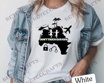 Don’t Touch Our Kids T-Shirt – Oversized Statement Tee with Glossy DTF Print