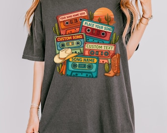 Custom Halsey Cassette Tape Tee: Comfort Colors Concert Shirt