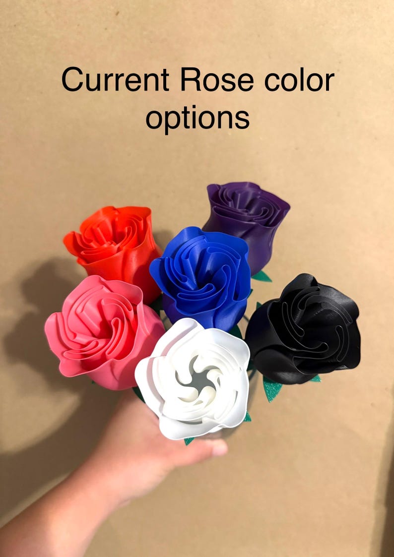 3D Printed Roses- Set of 6 - Etsy