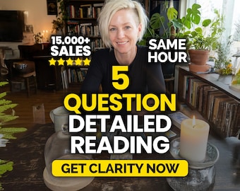 5 Question Psychic Reading, Same Hour Clairvoyant Medium Advice