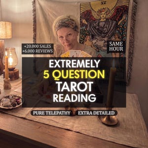 Lectura de tarot de 5 preguntas, consejo de médium clarividente en la misma hora