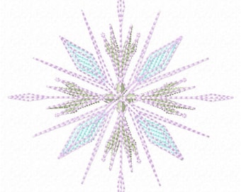 Frozen light stitch 2 snowflakes separate files machine embroidery designs multiple sizes for hoops 4x4, 5x7 INSTANT DOWNLOAD star snowflake