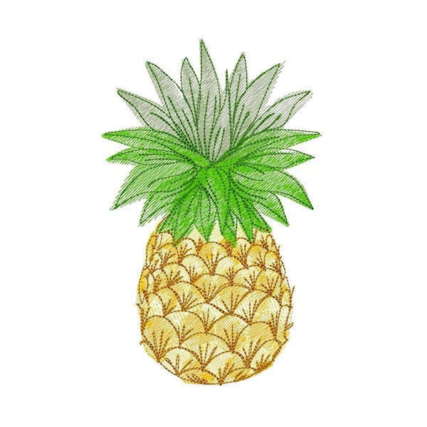 Niedliche, tolle dekorative Ananas-Willkommensfahne, Dekoration für den Sommer, Maschinenstickerei, Ananas-Früchte, Größen für Reifen 4 x 4, 5 x 7, 6 x 10