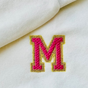 Waffle Glitter HTV embroidery Font Sport Varsity glitter vinyl alphabet letters machine embroidery designs mini big 1.5 thru 4.5 inches BX