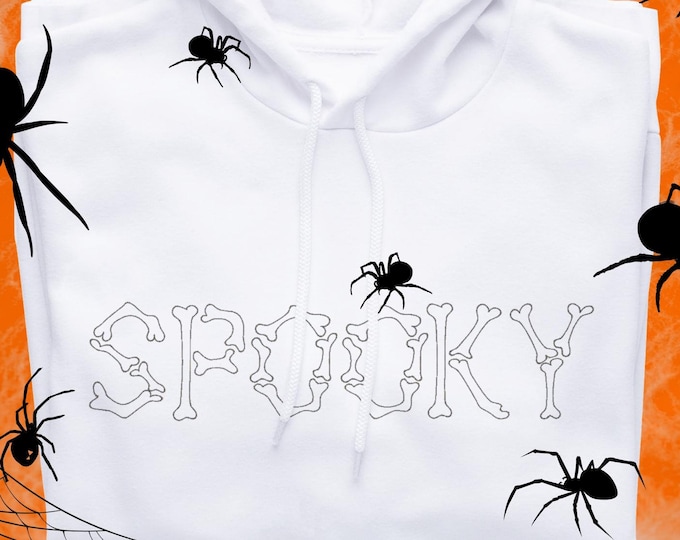 Halloween Skeleton Bones Font raggedy edge Applique scary alphabet machine embroidery designs Boo font open edge monogram sizes 2.4 to 6 in