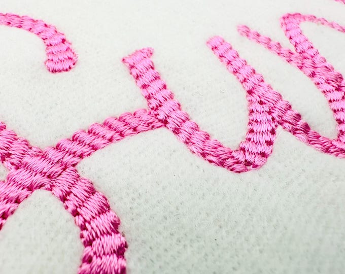 Rope stitch FONT machine embroidery designs assorted mini sizes 1 to 3 inch alphabet letters girl cowboy cowgirl monogram lasso rope effect