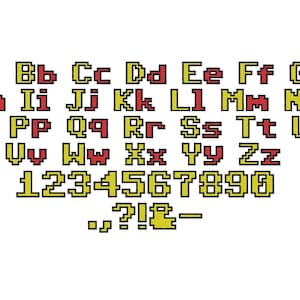 Fill stitch Miner Bricks Pixel Font machine embroidery design alphabet monogram mini pixel font bricks INSTANT DOWNLOAD included BX