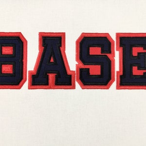 Two layers double applique and outline Athletic Sport High School Team Players machine embroidery designs embroidery font alphabet BX font
