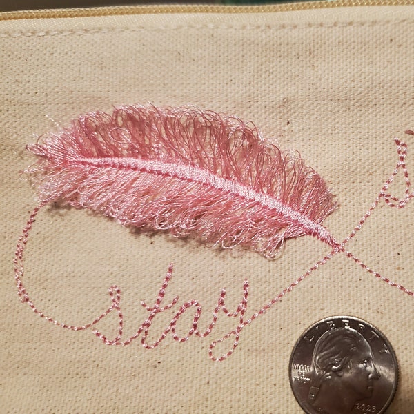 Stay Strong Fringed Feather machine embroidery designs bold Saying tattoo fringe in the hoop for hoop 4x4 and 5x7 Fuzzy Fluffy Feather