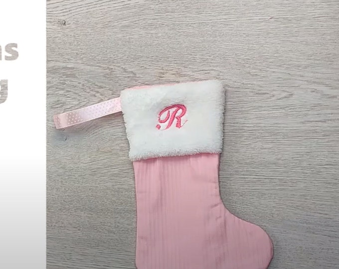 Quick 5 MIN project - Christmas Stockings with cuff Sock advent Easy and quick In The Hoop ITH machine embroidery designs 4x4, 5x7, 6x10