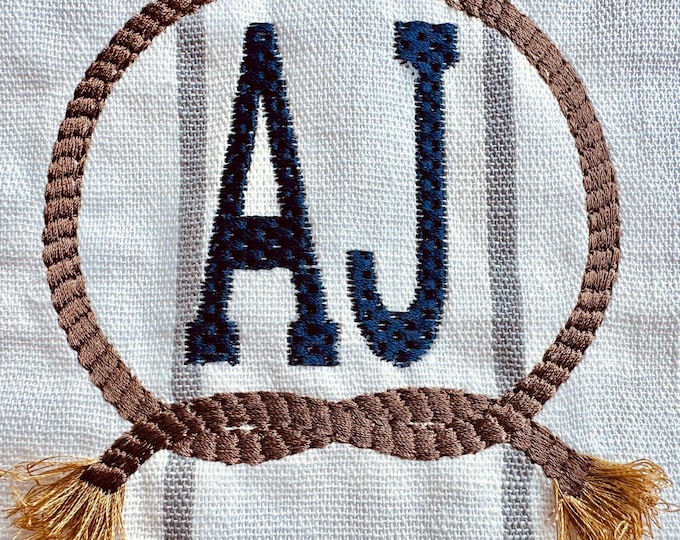 Baby Cowboy Lasso Rope Monogram Circle Frame with Fringed Ends Tassel Machine Embroidery Designs Kids Baby boys Apparel outfit Decoration