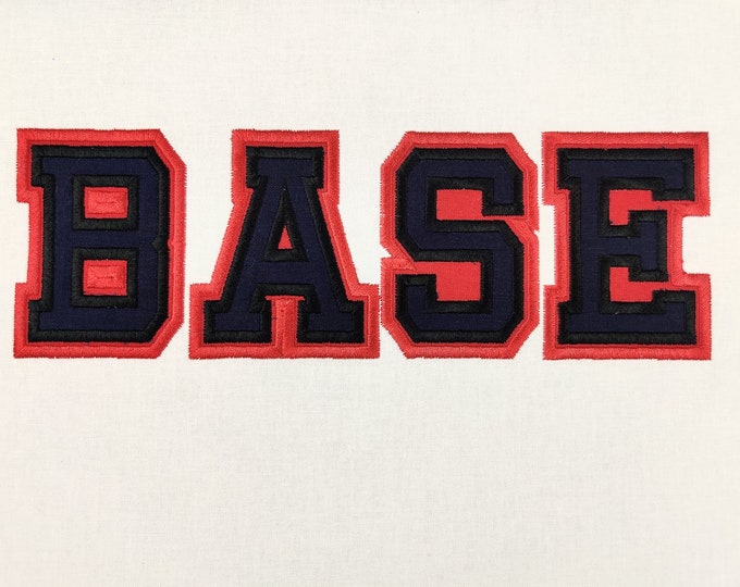 Two layers double applique & outline Athletic Sport High School Team Players embroidery font alphabet BX font included INSTANT DOWNLOAD