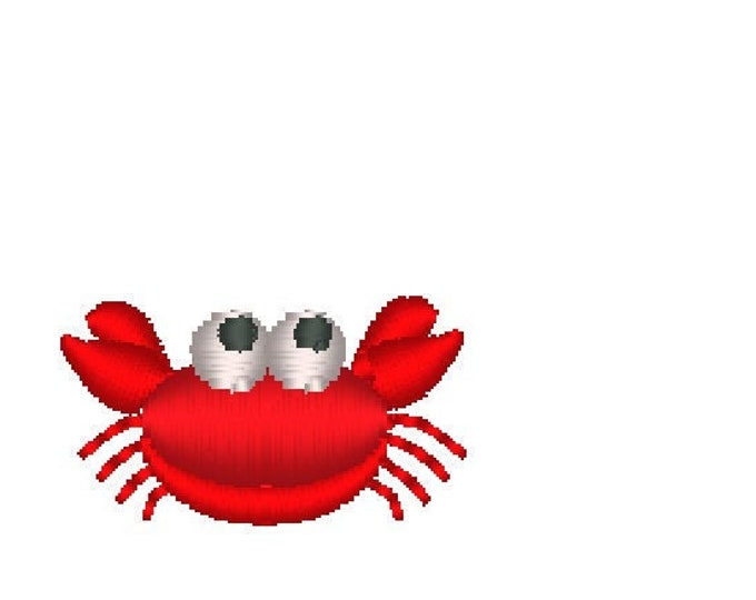 Little crab micro machine embroidery designs, less than one inch size, tiny crab seaside animal nautical beach INSTANT DOWNLOAD