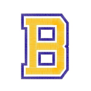 Double two color Athletic Sport High School Team Players machine embroidery design alphabet Varsity Collegiate block Font applique monogram