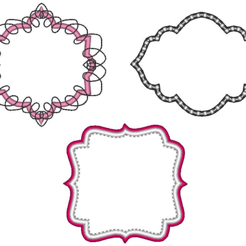 Embroidery Monogram Frames - Etsy
