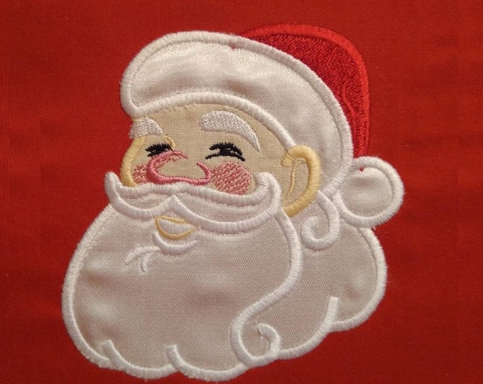 Santa Claus and Mrs Claus Applique set Merry Christmas machine embroidery designs SET of 2 separate designs for hoop 4x4 and 5x7
