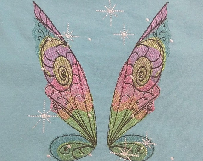 Baby classy watercolor butterfly wings quick stitch outline simply awesome wings machine embroidery designs for hoop 4x4, 5x5, 6x10