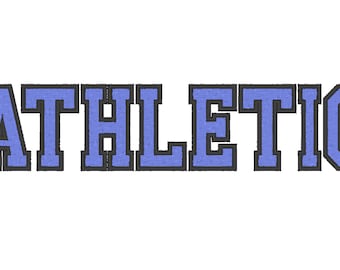 Varsity Collegiate, Collegiate block type Font machine embroidery designs - capital letters and numbers, 2 colors, outline, fill stitch, BX