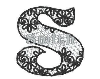 Lace Split Letters set - Monogram letters and mini font