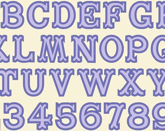 RODEO COWBOYS Monogram applique Font machine embroidery applique designs, monogram, alphabet 2, 3, 4 and 5, bx, pes, dst,