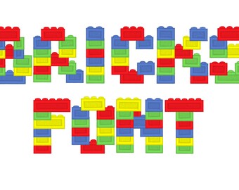 Bricks fill stitched Font machine embroidery designs, monogram, alphabet - 2 and 3 inches, bricks letters, brick INSTANT DOWNLOAD