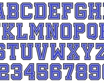 BIG Double outline Athletic Sport High School Team Players embroidery alphabet Varsity Collegiate, Collegiate block Font embroidery applique