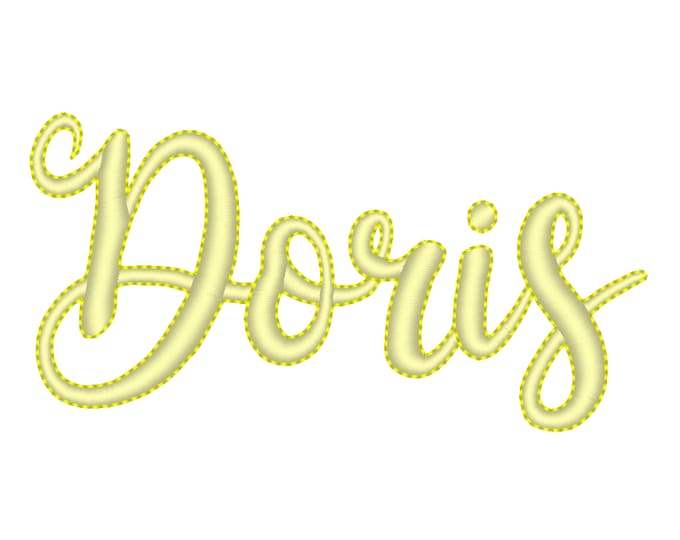 Classy delicate Handwriting Satin with bean outline monogram curly cute Font machine embroidery designs INSTANT DOWNLOAD assorted sizes