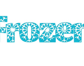 Simply Frozen Font machine embroidery designs cps, letters and numbers 1.5, 2, 3, 3.5 inches machine embroidery design