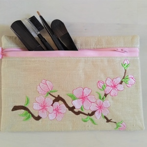 Shabby pollito Sakura Bolsa, Sobre ITH, Bolsillo, ITH, bolsa, bolsa zip, En el aro máquina bordado diseños In-The-Hoop 5x7 6x10