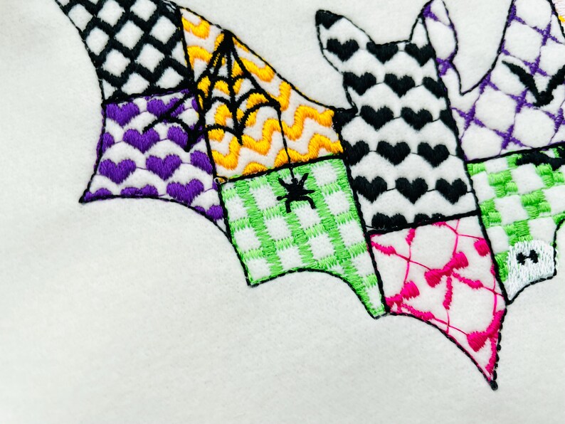 Patchwork Bat Raily Halloween Theme Awesome Patterned Flying Bat ...
