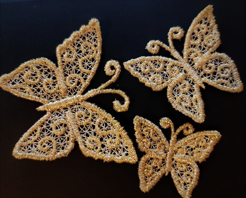 Light Delicate Butterfly Mini Free Standing Lace Embroidery Design FSL ...