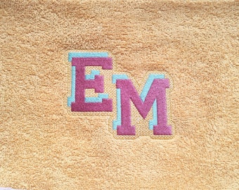 Block type Shadow Font fill stitch machine embroidery designs assorted sizes sport shade letters and numbers alphabet with shadow, BX font