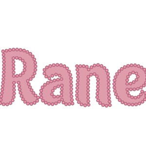 Pearl stitch outline Applique Font machine embroidery designs monogram alphabet letters sizes 1.5, 2, 2.5, 3, 4, 4.5 inches BX included!