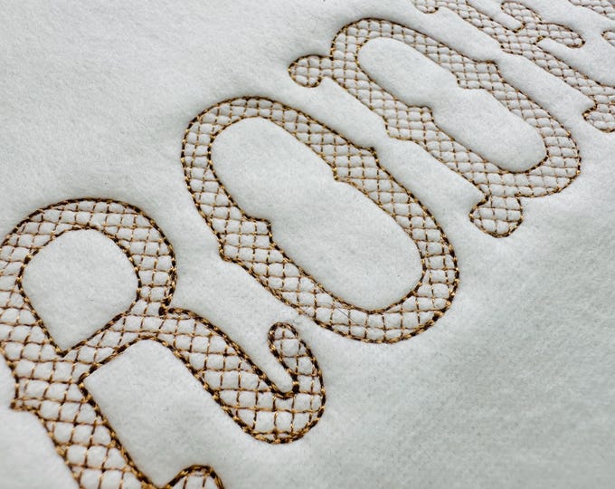 Western Font light stitch diamond pattern machine embroidery designs Cowboy Fishtail Monogram alphabet sizes 1.3 up to 2.6 inch, BX