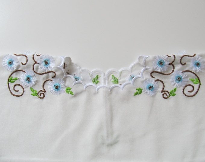 Blossom complete neckline right totally in the hoop kids fringe flowers Sewist sewer helper ITH machine embroidery design INSTANT DOWNLOAD