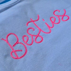 Dense Chain Bold Chain stitch FONT machine embroidery designs in alphabet letters knit sweater handmade effect chain name, BX included image 2