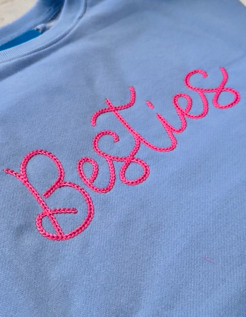 Dense Chain Bold Chain stitch FONT machine embroidery designs in alphabet letters knit sweater handmade effect chain name, BX included image 2