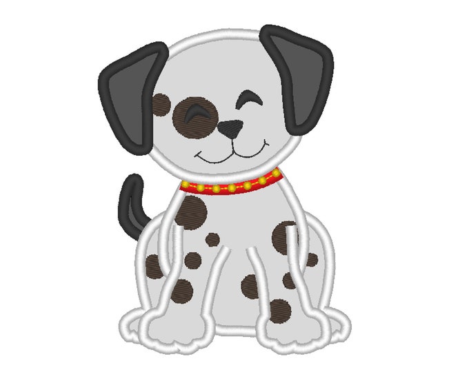 Dalmatian Puppy dog pet little puppy Applique machine embroidery designs INSTANT DOWNLOAD for hoop 4x4, 5x7, 6x10 sweet little puppy boy