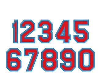 Varsity Collegiate, Collegiate block type Font machine embroidery designs - capital letters and numbers, 2 colors, outline, fill stitch, BX