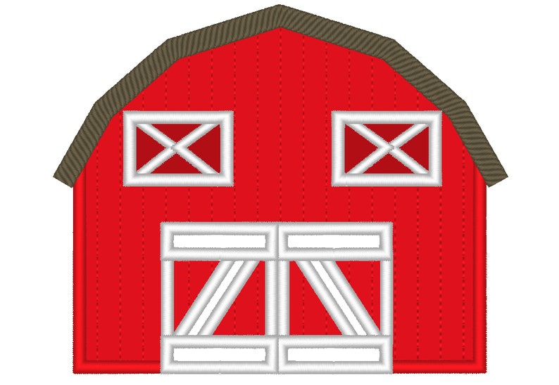 Barn Applique, Birthday Barn Embroidery Farm Theme Machine Embroidery ...