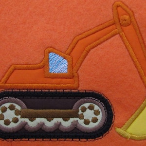 Backhoe and Tractor, set 2 of construction Equipment  - machine embroidery mini and applique designs, download 4x4, 5x7 and 6x10