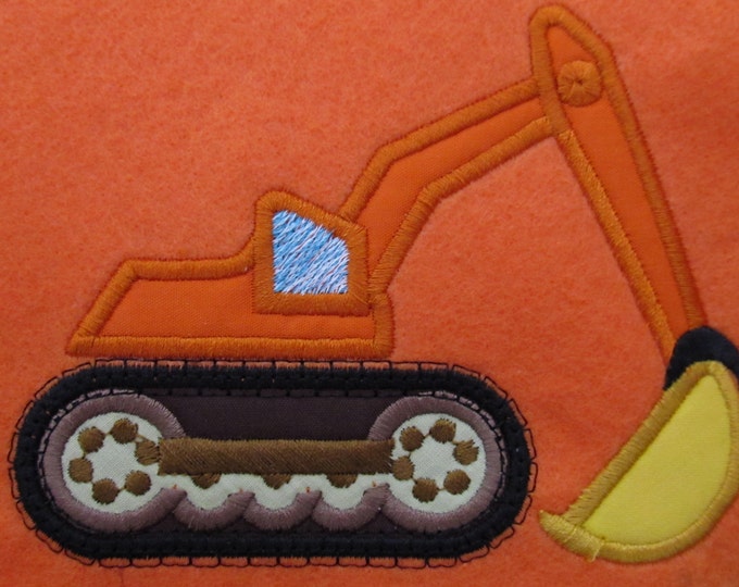 Backhoe and Tractor, set 2 of construction Equipment  - machine embroidery mini and applique designs, download 4x4, 5x7 and 6x10