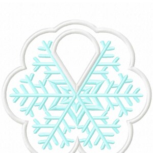 Christmas snowflake frozen bath towel topper hanging hole In The Hoop machine embroidery designs, ITH project towel hanger kids gift idea image 4